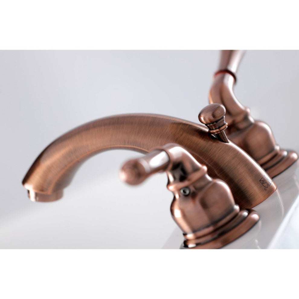 KB95X-P Mini-Widespread Bathroom Faucet, Antique Copper