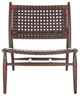 Safavieh leil Leather Woven Accent Chair, Brown