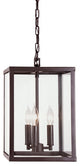Three Light Carnegie Pendant, Oil Rubbed Bronze
