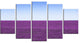 "Lavender Flowers With Blue Horizon" Landscape Wall Art Print, 5 Panels, 60"x32"
