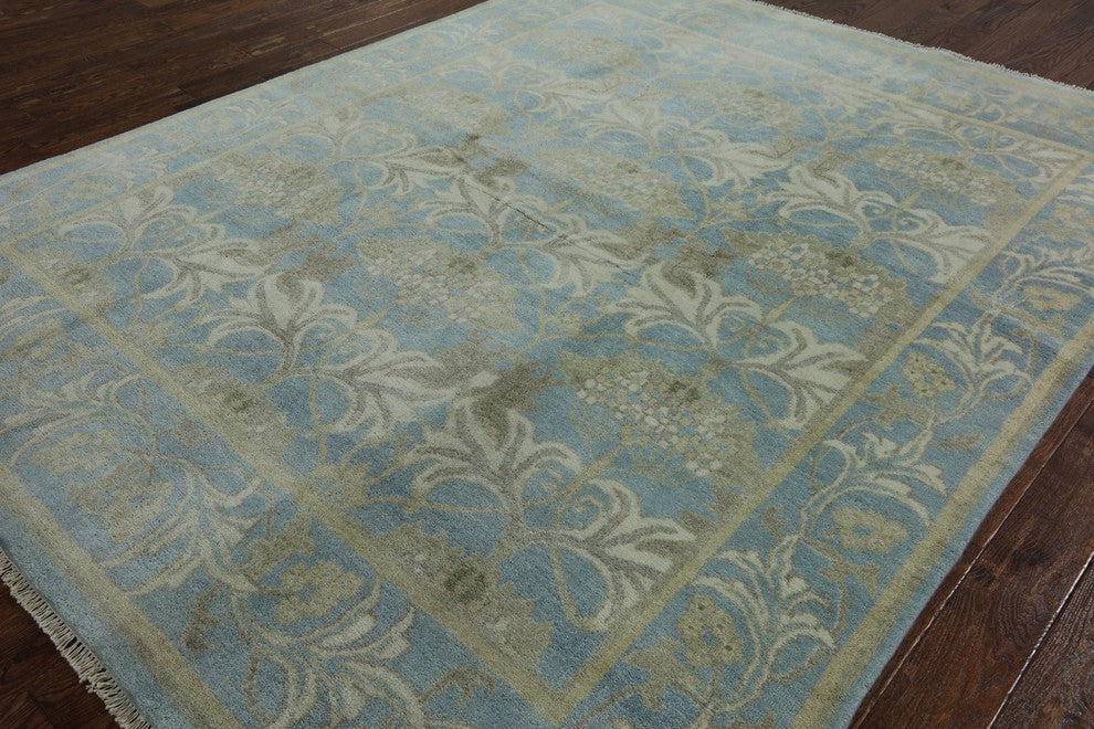 William Morris Turkish Oushak Hand-Knotted Oriental Wool Rug, 8'x10'