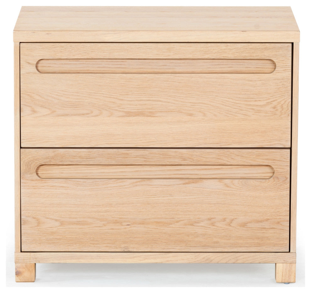 Safavieh Couture Tobiette 2 Drawer Nightstand, Oak