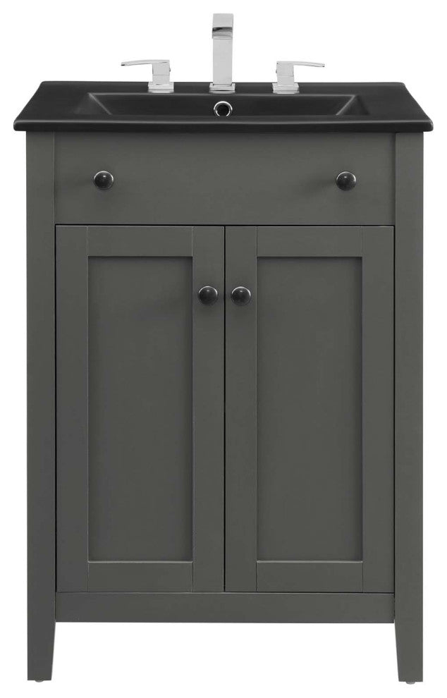Nantucket 24" Bathroom Vanity - Gray Black