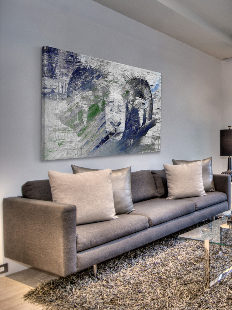"Ram in Charge" Painting Print on Wrapped Canvas, 30"x20"