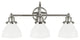 Baxter 3 Light Vanity in Polished Nickel