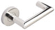 Stuttgart Lever Half Passage, LH, Polished Stainless Steel, 2-3/4" Backset
