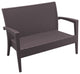Compamia Miami Outdoor Love Seat, Brown