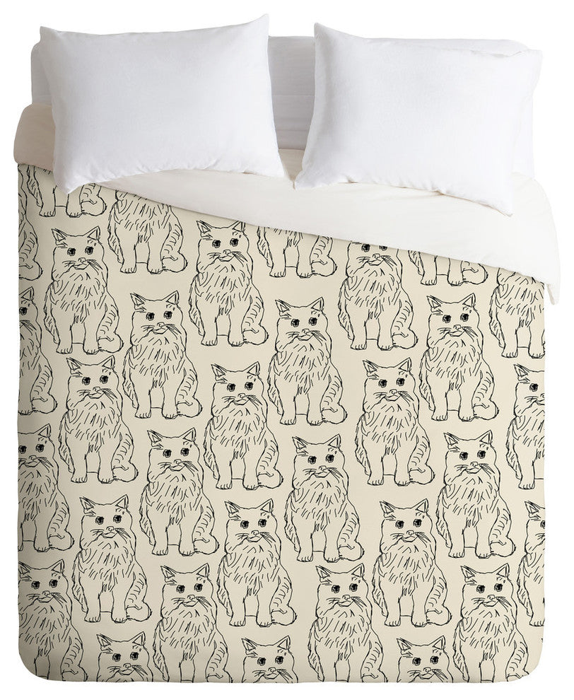 Deny Designs Allyson Johnson Cat Obsession Duvet Cover - Lightweight