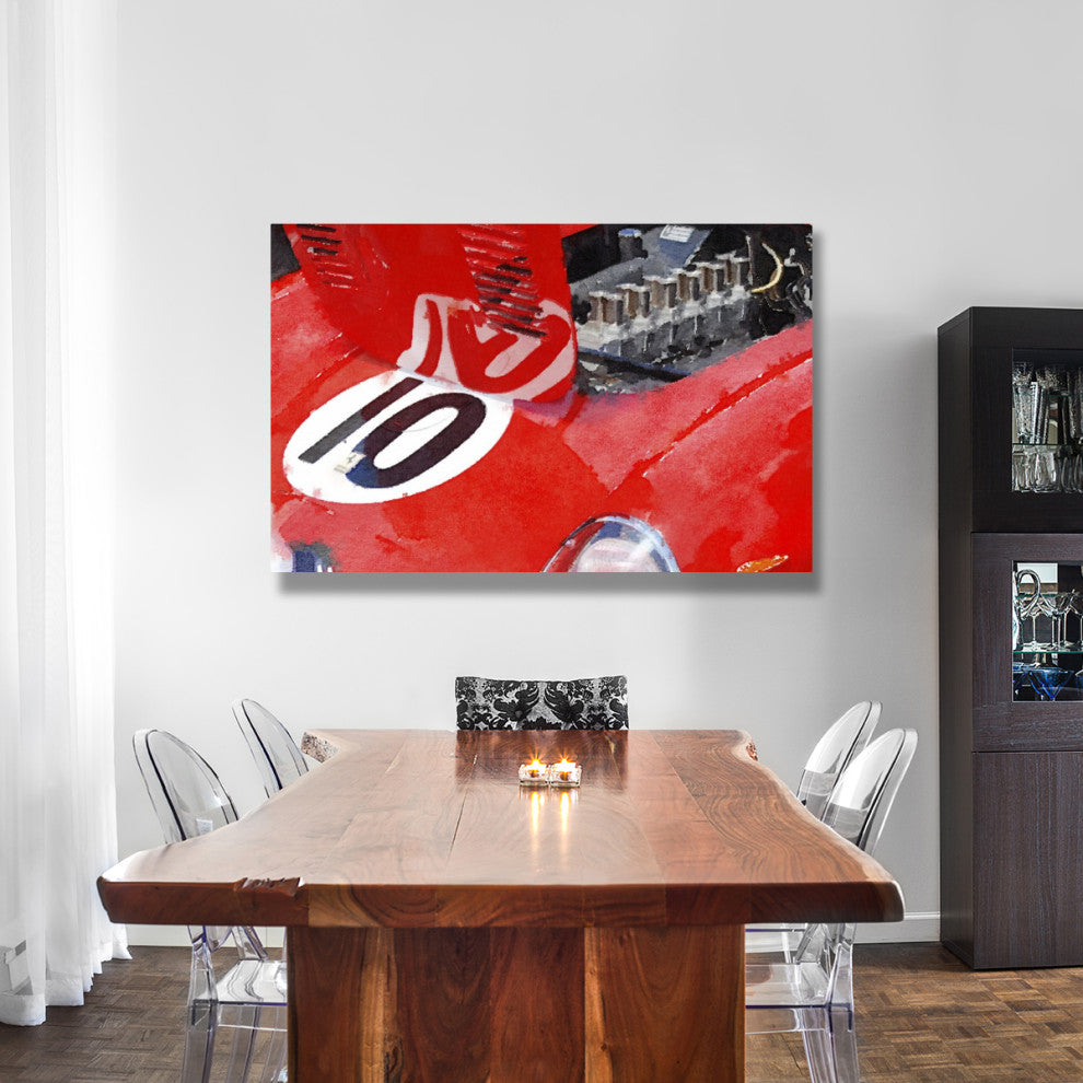 "1962 Ferrari 250 GTO Engine Watercolor" Fine Art Print