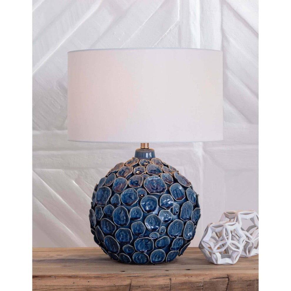 Lucia Ceramic Table Lamp, Blue