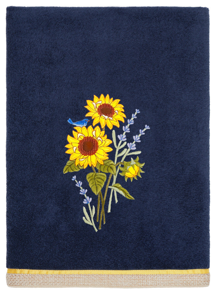 Linum Home Textiles 100% Turkish Cotton GIRASOL 3PC Embellished Towel Set