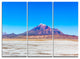 "Altiplano near Uyuni Panorama" Metal Wall Art, 3 Panels, 36"x28"