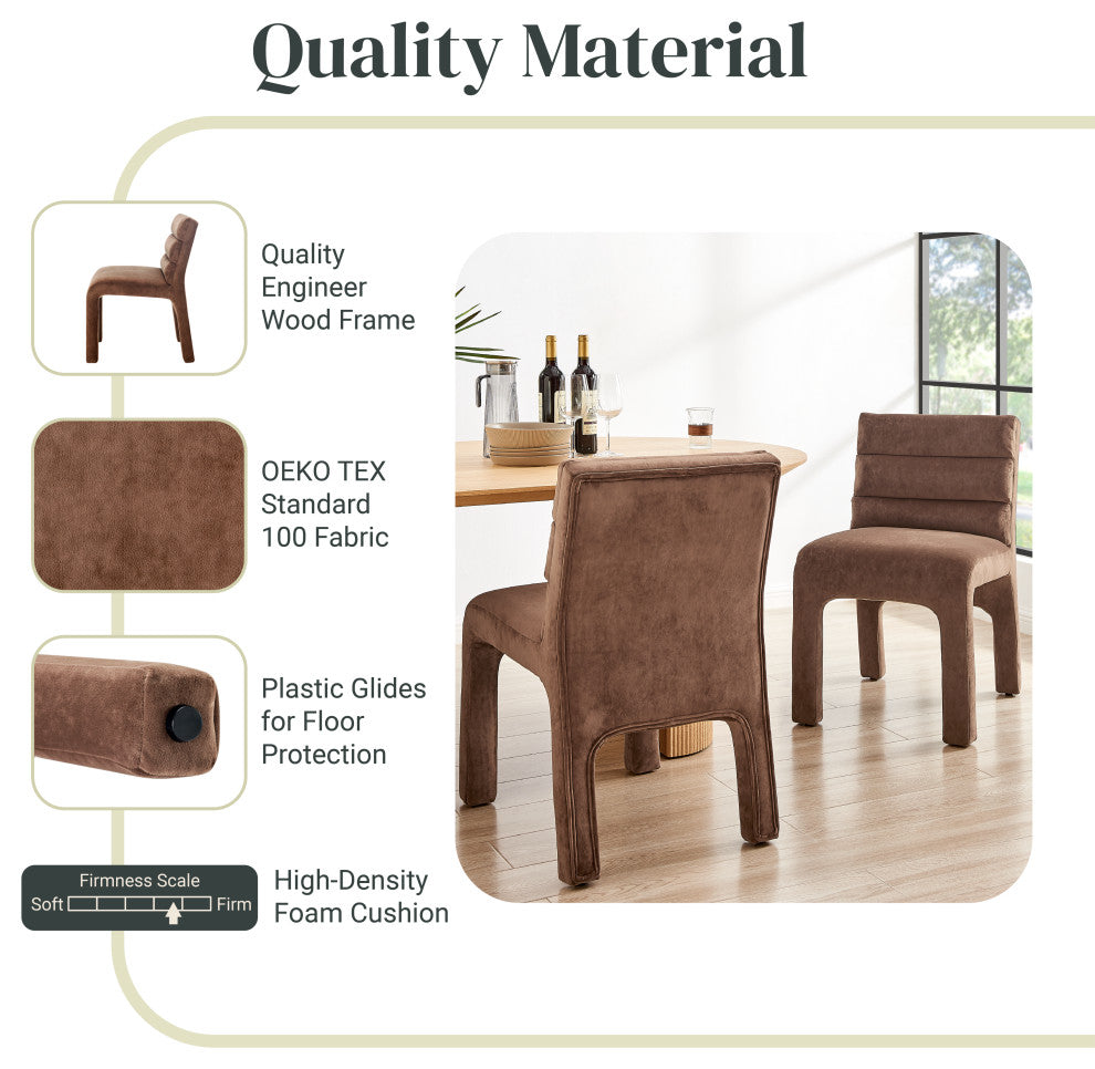 Josie Dining Side Chair, Set of 2, Dainty Dark Brown