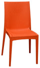 Reinforced Polypropylene Dining and Accent Chair, Set of 4 Chairs, Orange