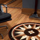 Post Modern Wood & Metal Medallion, 36" Prefinished, 3/4" Thick