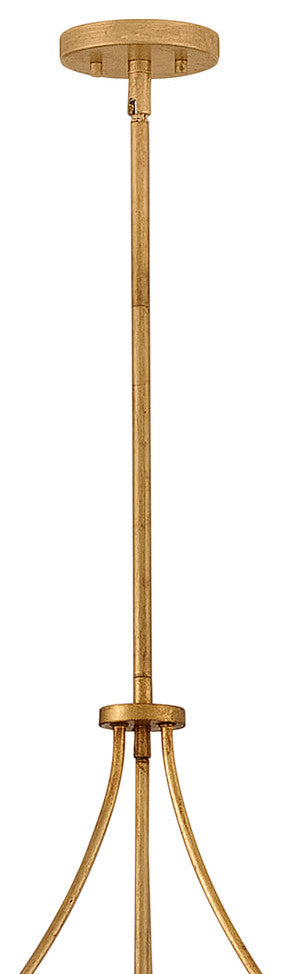 Fredrick Ramond Myra Medium Chandelier, Distressed Brass