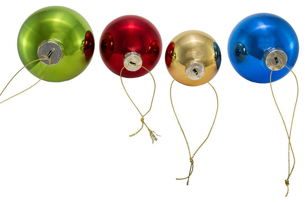 60-80MM Shiny Multi-Color Glass Ball Ornaments, 20-Piece Set