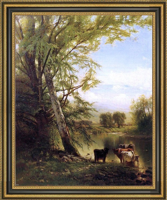 Arthur Parton Pastoral LandscapeFramed Premium Canvas Print, 16"x20"