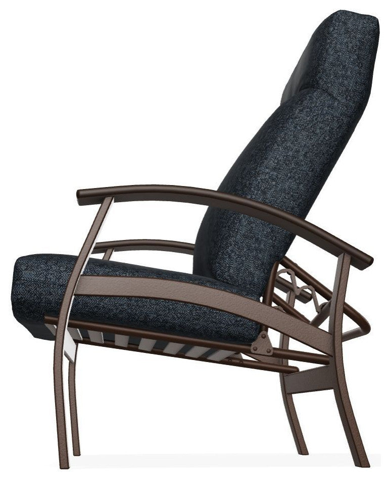 Belle Isle Cushion Outdoor Adjustable Back Chair, Restore Indigo/Kona