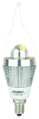 Flame Tip Chandelier, 260 Lumens, Candelabra Base, Warm White