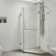 VIGO Piedmont Frameless Hinged Neo-Angle Shower Enclosure, Brushed Nickel, 40" D X 40" W, Without Base