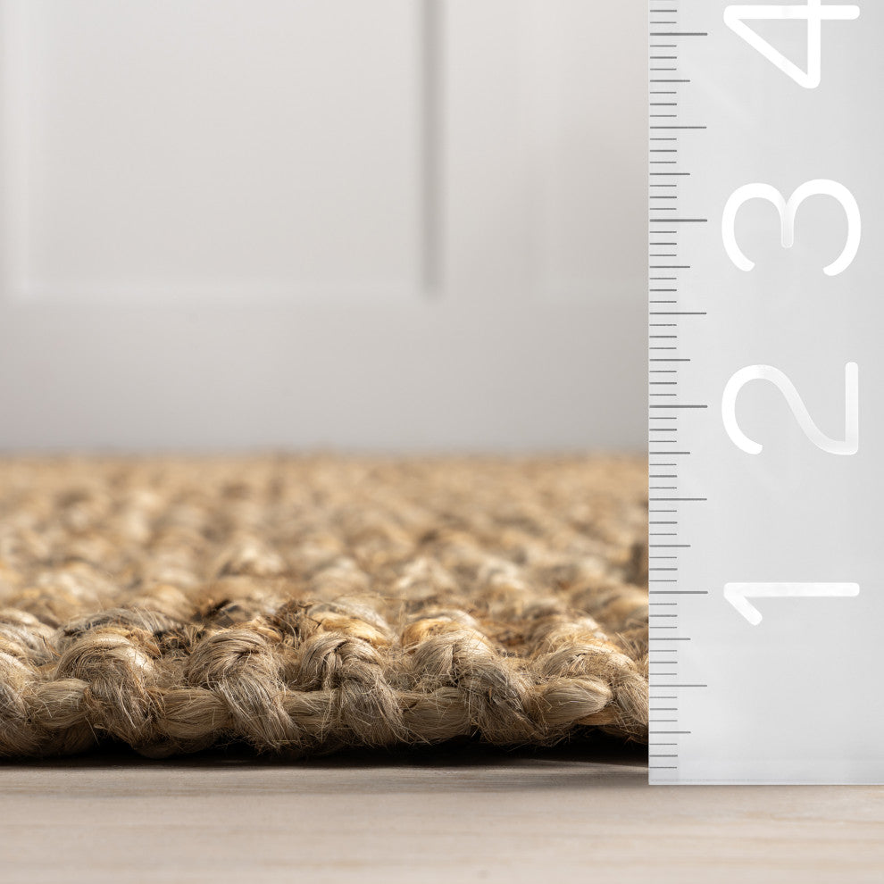 Nuloom Hand Woven Maui Chunky Loop Rug, Natural 6'x9'