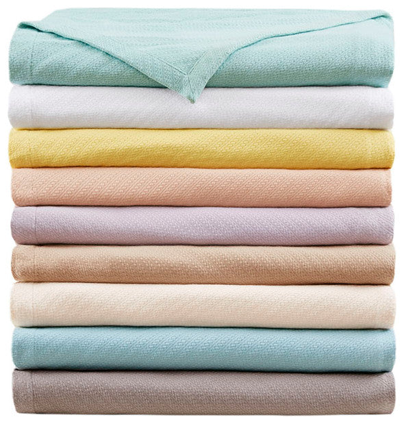 Madison Park Liquid Cotton Blanket, Yellow