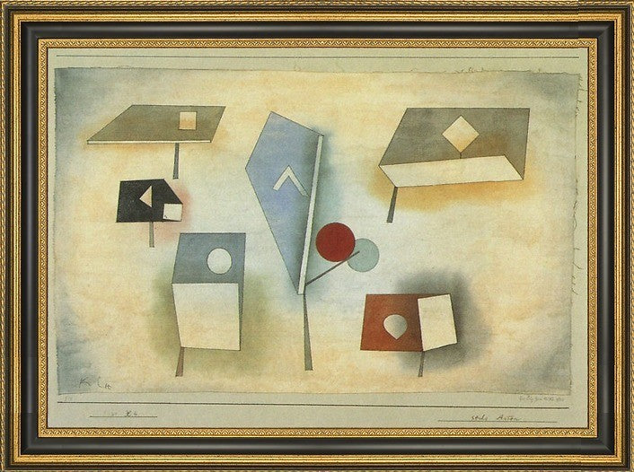 Paul Klee Six Species - 18" x 27" Framed Premium Canvas Print