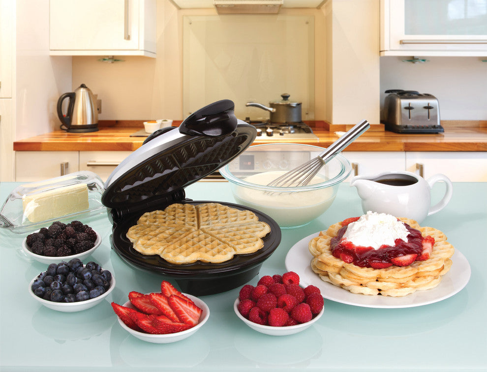 Euro Cuisine Eco Friendly Heart Shapped Waffle Maker