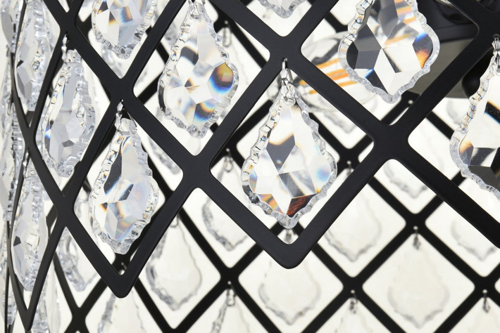 Lacy 13" Flush Mount, Black