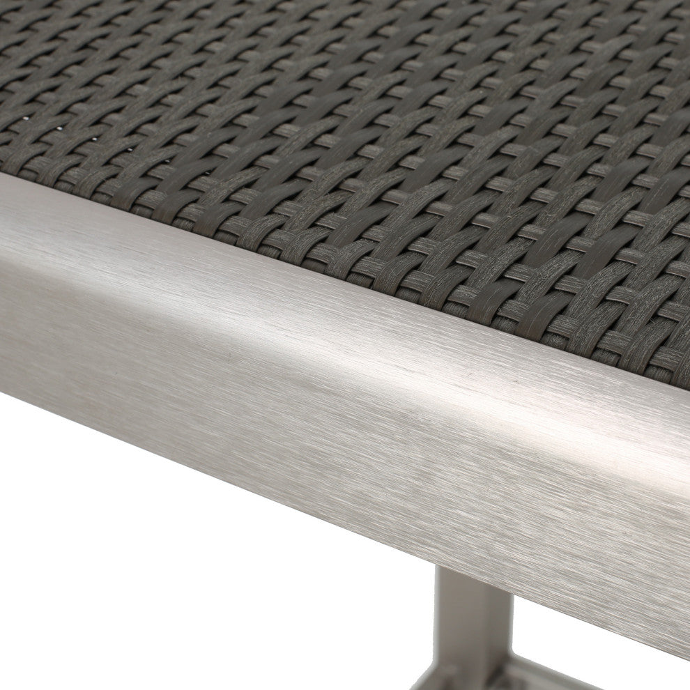 GDF Studio Capral Outdoor Gray Alumnimum Bar Table
