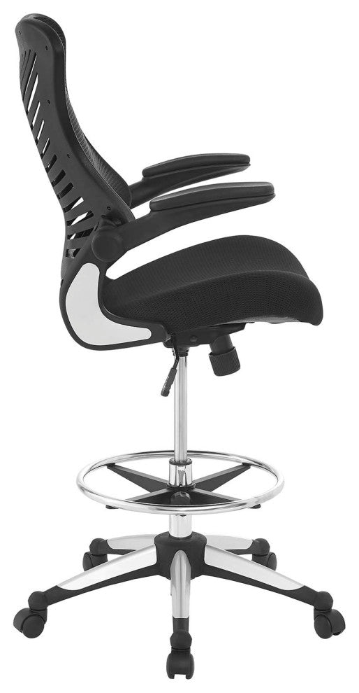 Charge Drafting Stool, Black