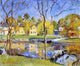 Theodore Wendel by the Pond Premium Canvas Print