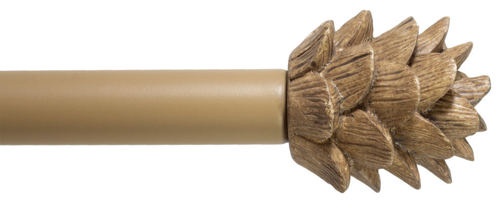 3/4" Pinecone Adjustable Curtain Rod, Cottage, 84"-120"