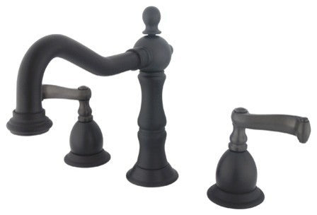 Kingston Brass Widespread Bathroom Faucet With Brass Pop-Up, Oil Rubbed Bronze