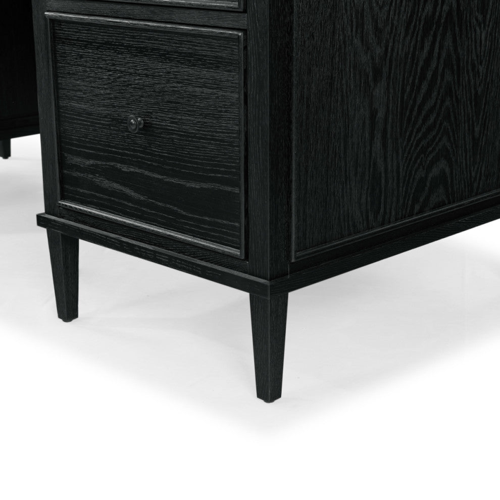 Safavieh Couture Ariella 5 Drawer Wood Desk, Black