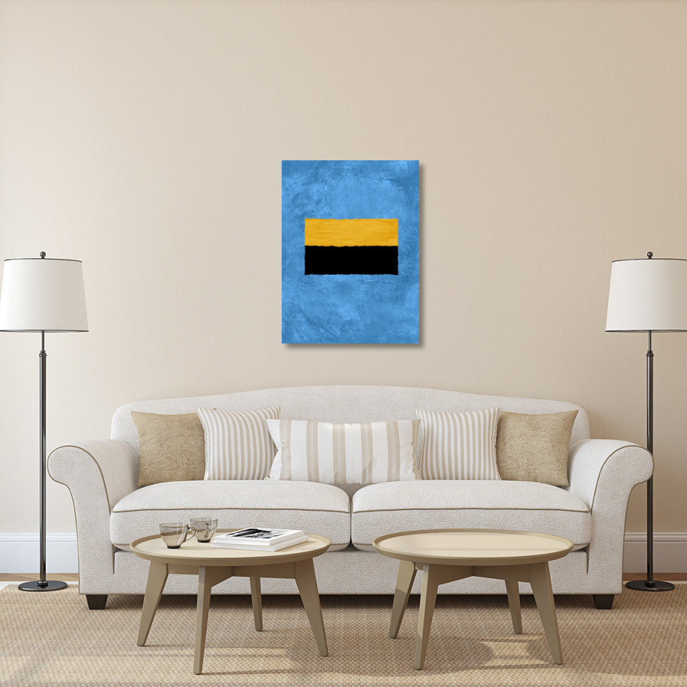 "Blue And Square Theme 1" Fine Art Print