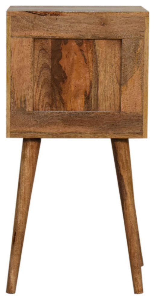 Mini Cube Carved 2 Drawer Nightstand