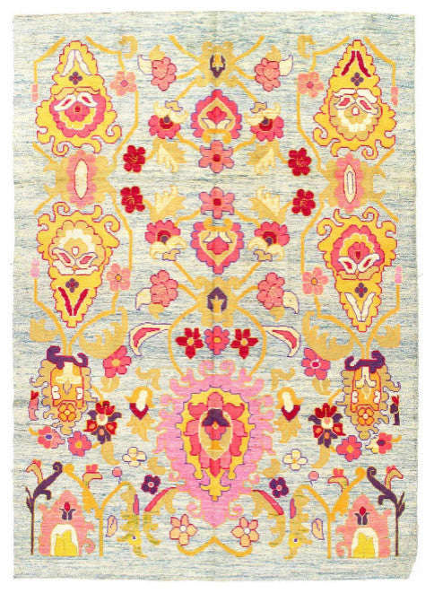Fine Hand Knotted Persian Sultanabad Rug 6'6"x9'9"
