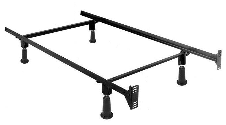 Heavy Duty High Rise Metal Bed Frame with Headboard Brackets, Twin Size