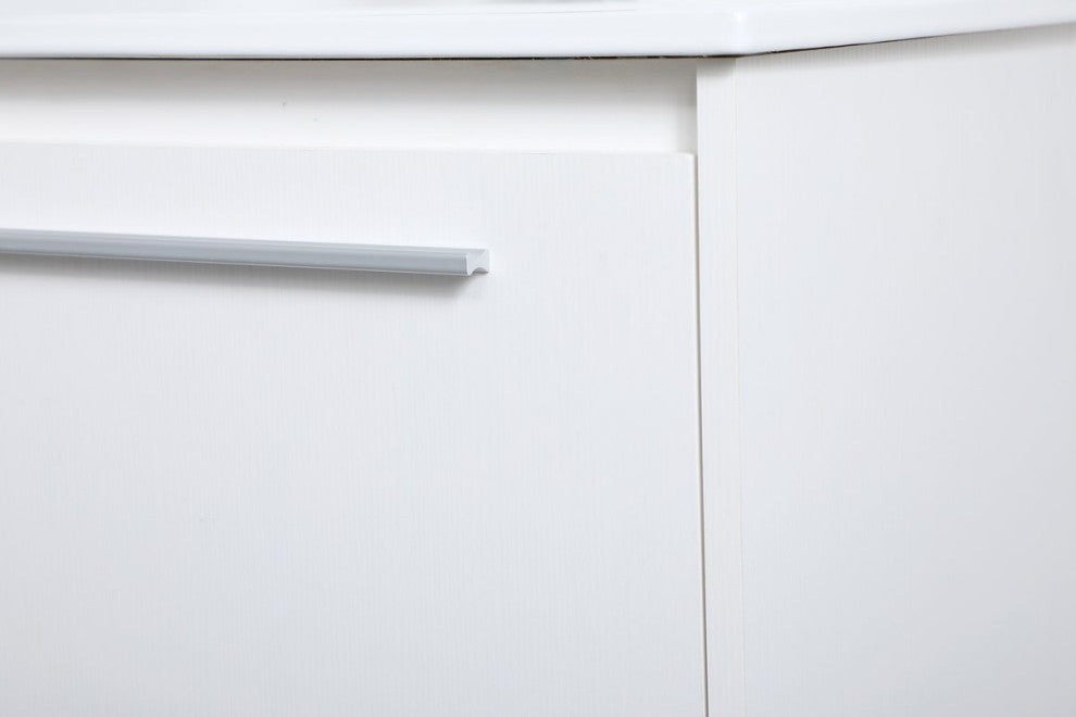 24" Single Bathroom Floating Vanity, White