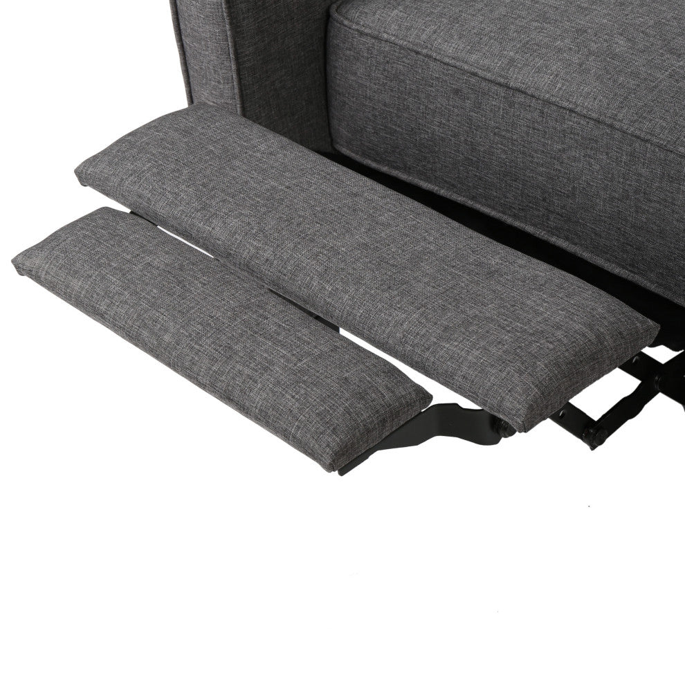 GDF Studio Hinus Indoor Upholstery Club Chair Recliner, Smoky