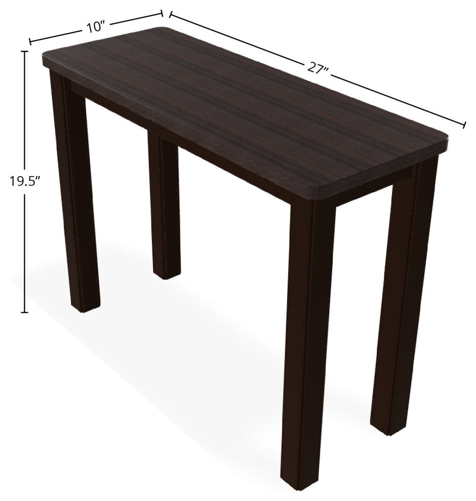 10" x 27" Rustic Outdoor End Table, Kona