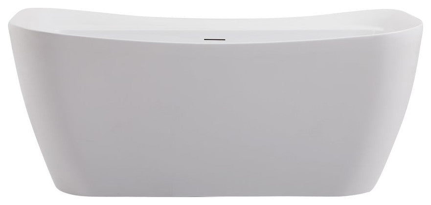 Holly 59" Soaking Bathtub, Glossy White