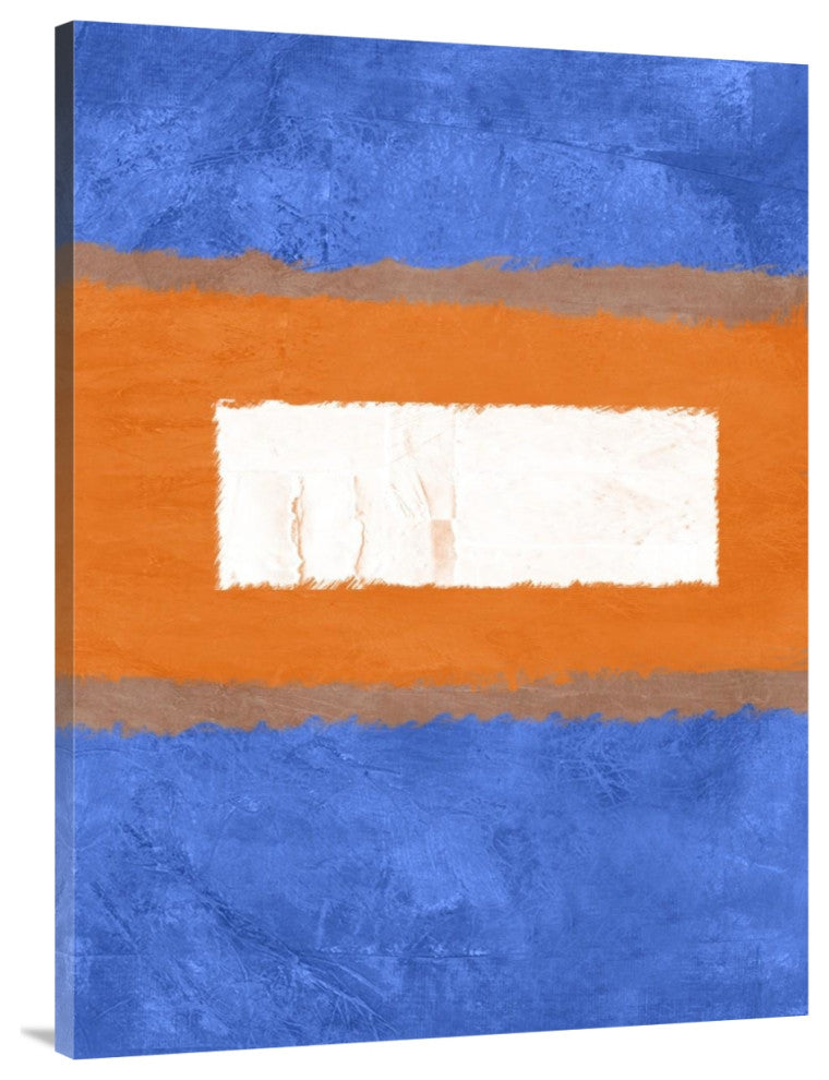"Blue And Orange Abstract Theme 1" Fine Art Print