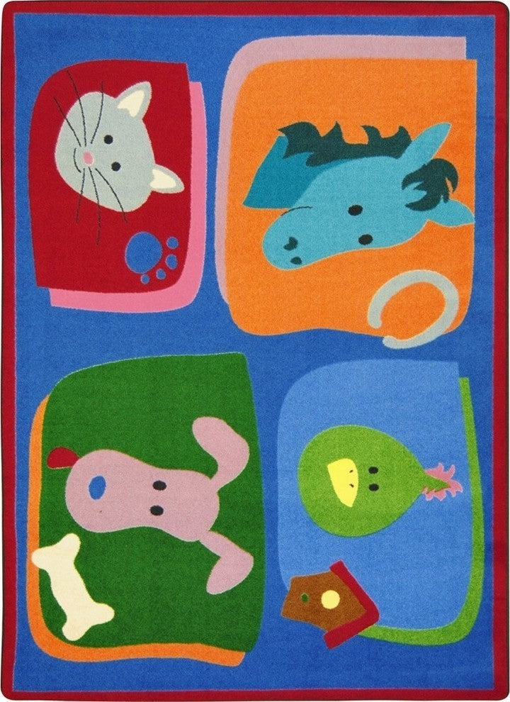 Kid Essentials Rug, My Favorite Animals, 5'4"x7'8"