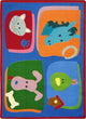 Kid Essentials Rug, My Favorite Animals, 5'4"x7'8"