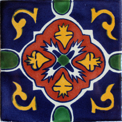 3x3 16 pcs Blue Granada Talavera Mexican Tile
