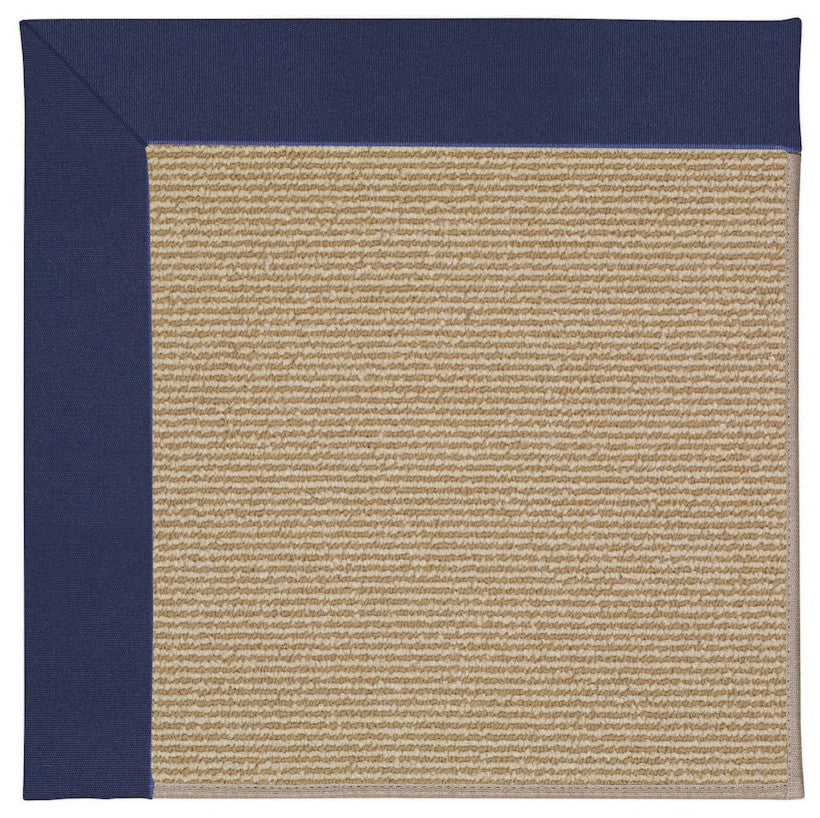 Zoe-Sisal Machine Tufted Rectangle Rug, Navy, 2'x3'