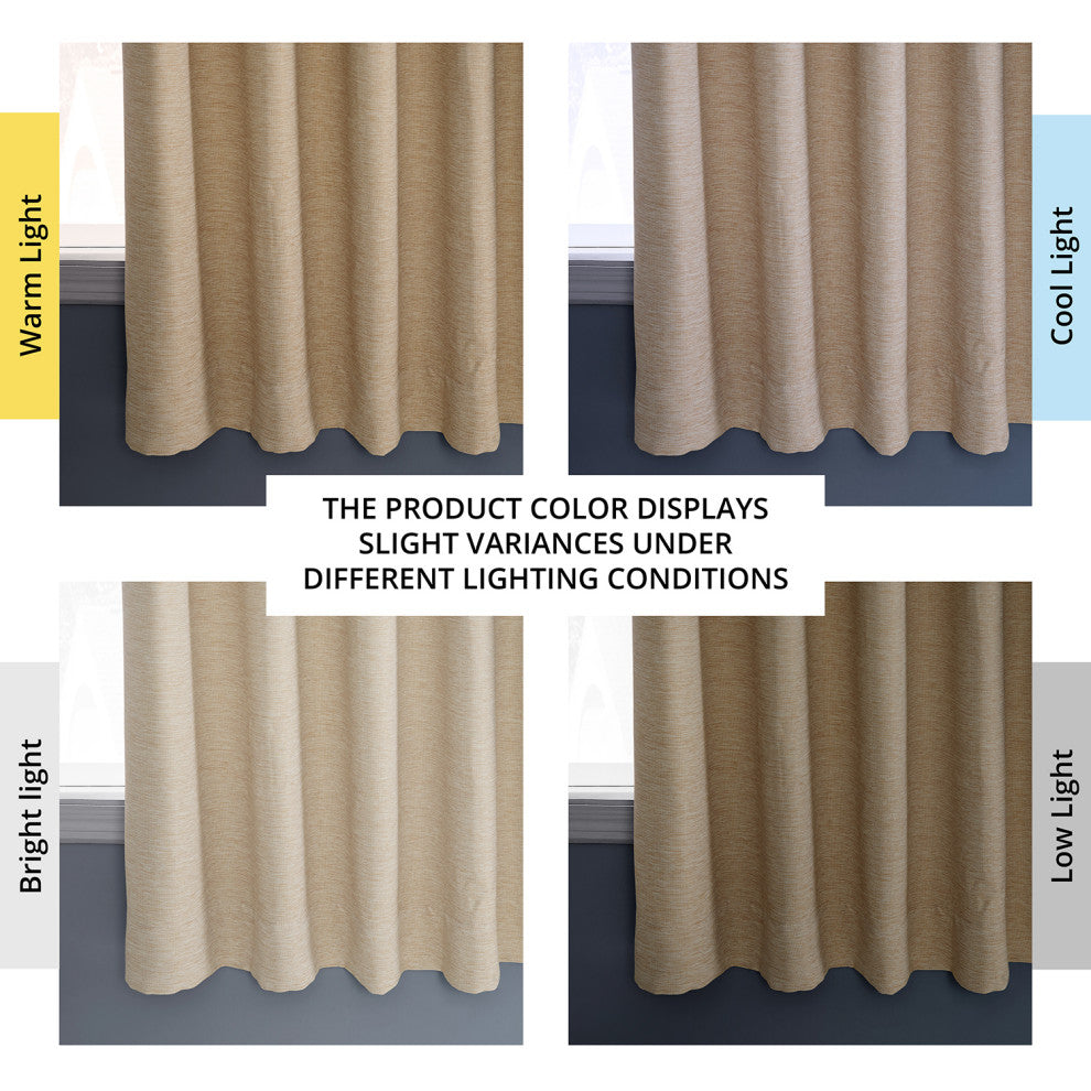 Ginger Bellino Blackout Room Darkening Curtain Single Panel, 50"x63"